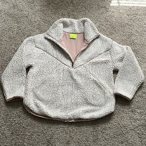 XL light pink fleece pull over